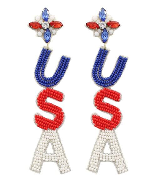 USA Seed Bead Earrings Womens Earrings Golden Stella 
