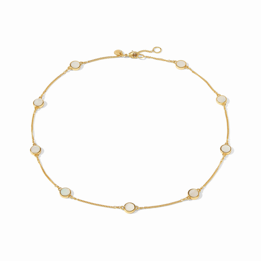 Valencia Delicate Station Necklace - Mother of Pearl Womens Necklace Julie Vos 