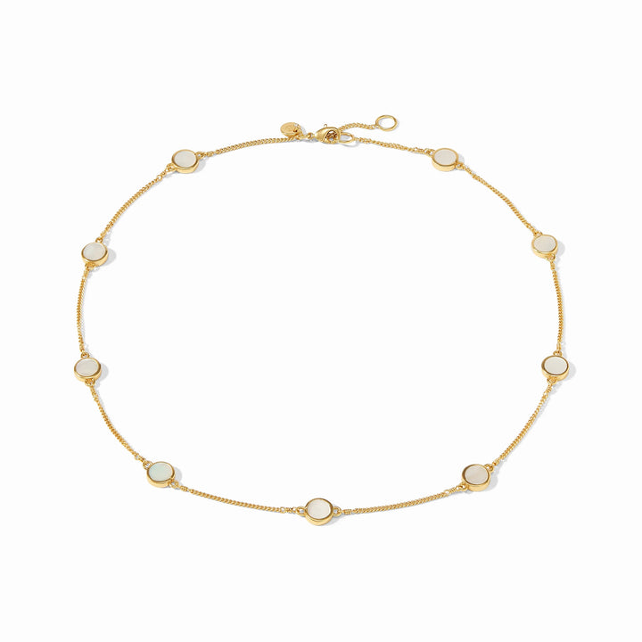 Valencia Delicate Station Necklace - Mother of Pearl Womens Necklace Julie Vos 