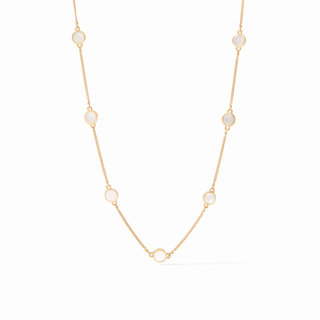 Valencia Delicate Station Necklace - Mother of Pearl Womens Necklace Julie Vos 