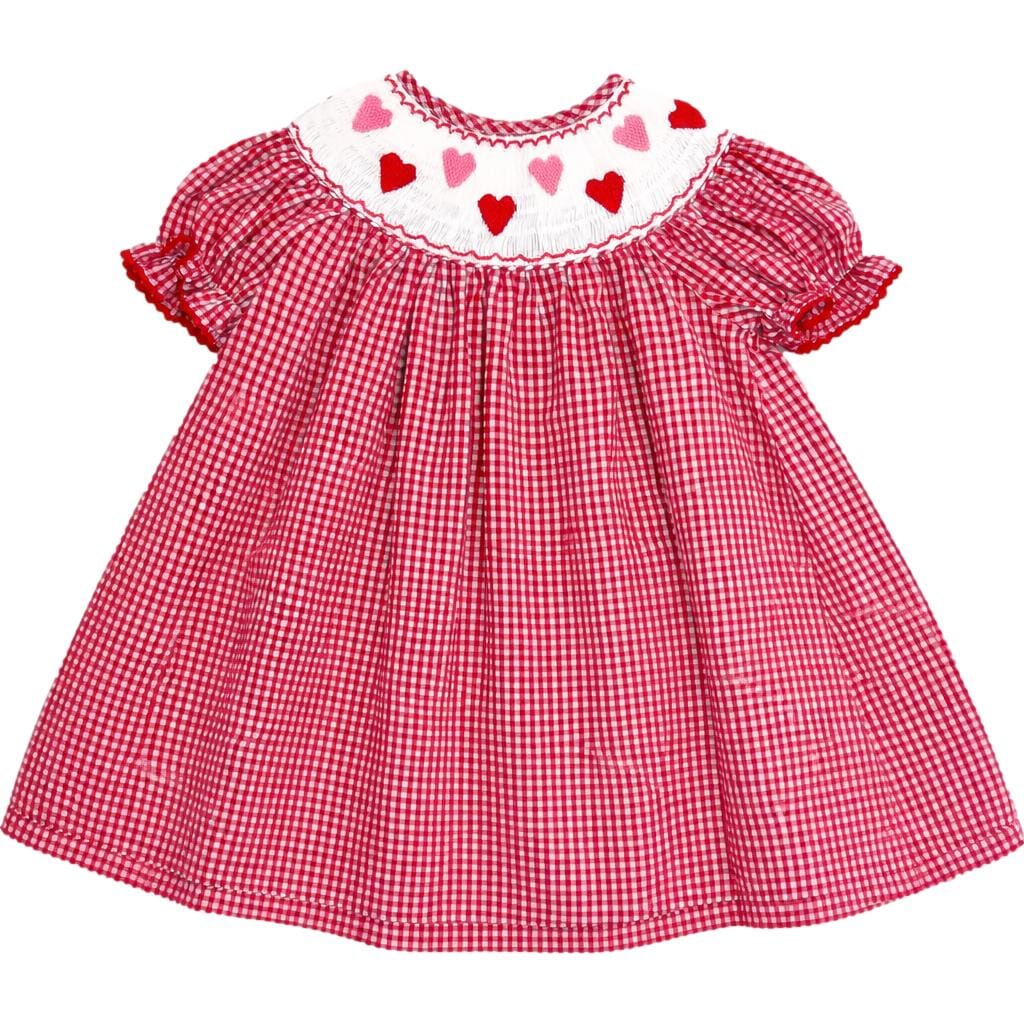 Valentine Hearts Bishop Dress Girl Dress Anavini 