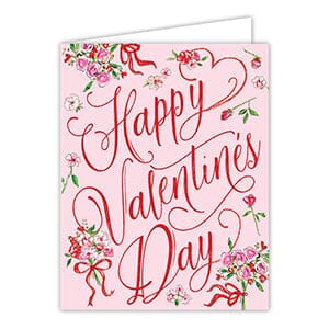 Valentine's Day Greeting Cards Cards Rosanne Beck Happy Valentine's Day Handpainted Floral Bouquets 
