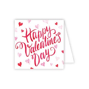 Valentines Enclosure Cards Gift Card Rosanne Beck Happy Valentine's Day Red and Pink Hearts 