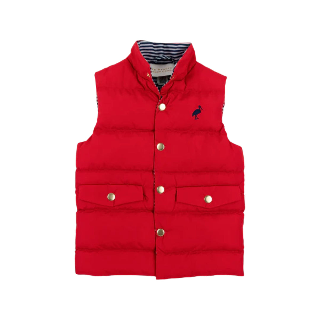 Vaughn Vest - Richmond Red Girl Sweater Beaufort Bonnet 
