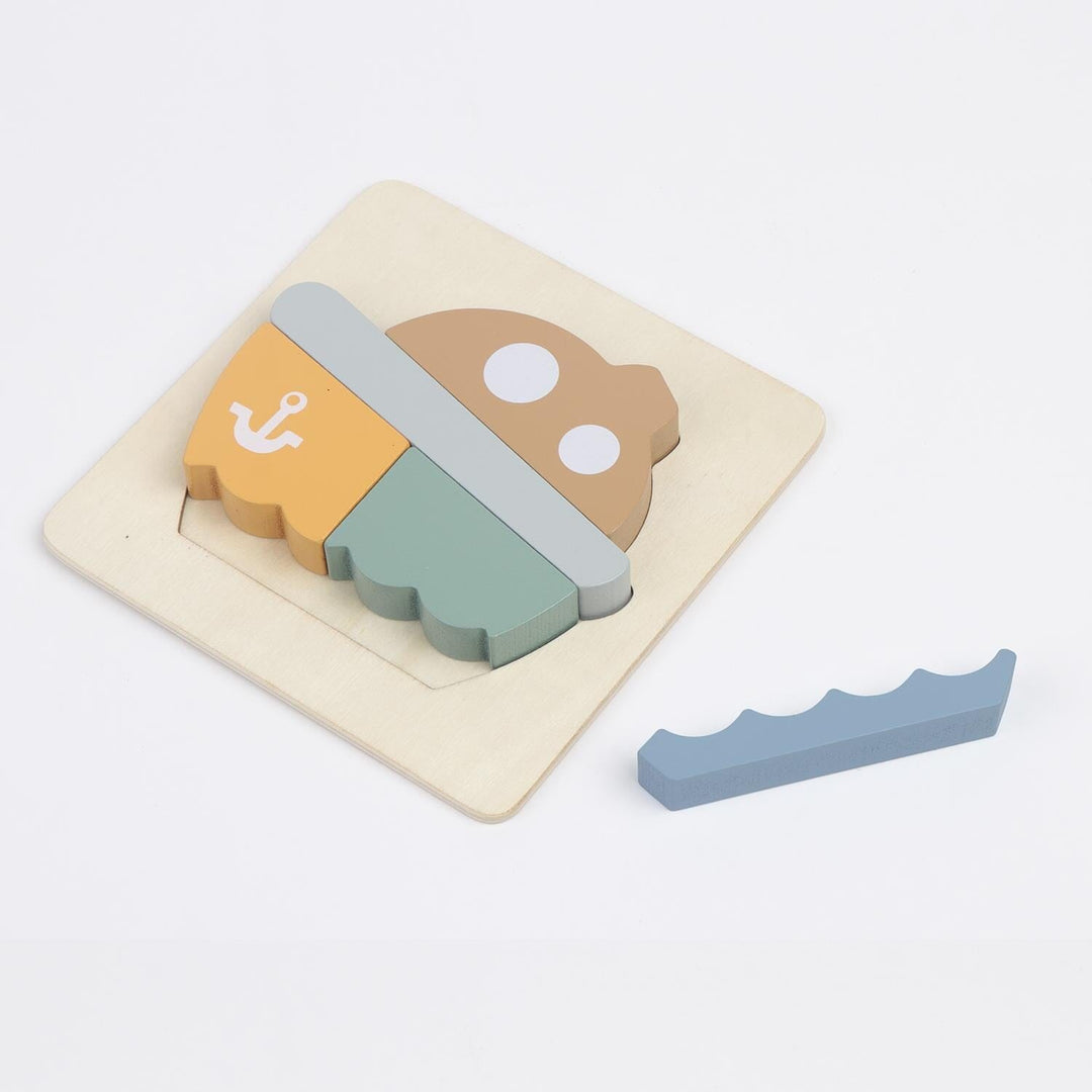 Vehicles Wooden Puzzle Puzzle Two's Company Boat 
