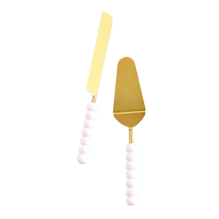 Velour Cake Server and Knife - Set of 2 Spreaders Park Hill White Server/Knife 