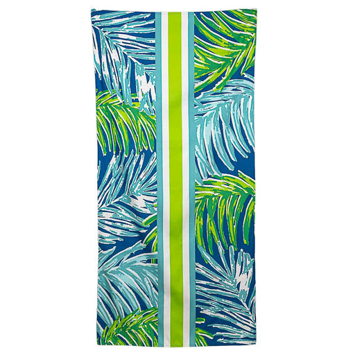 Veracruz Palm Beach Towel - Royal Blue and Lime Beach Towels The Royal Standard 