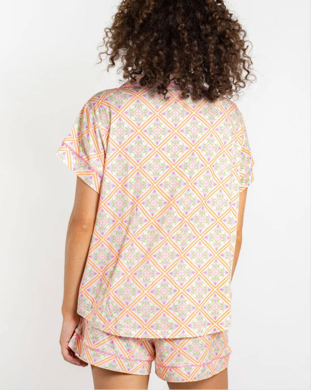 Verona Short Sleeve Button Up Sleep Shirt Womens Pajamas The Royal Standard 