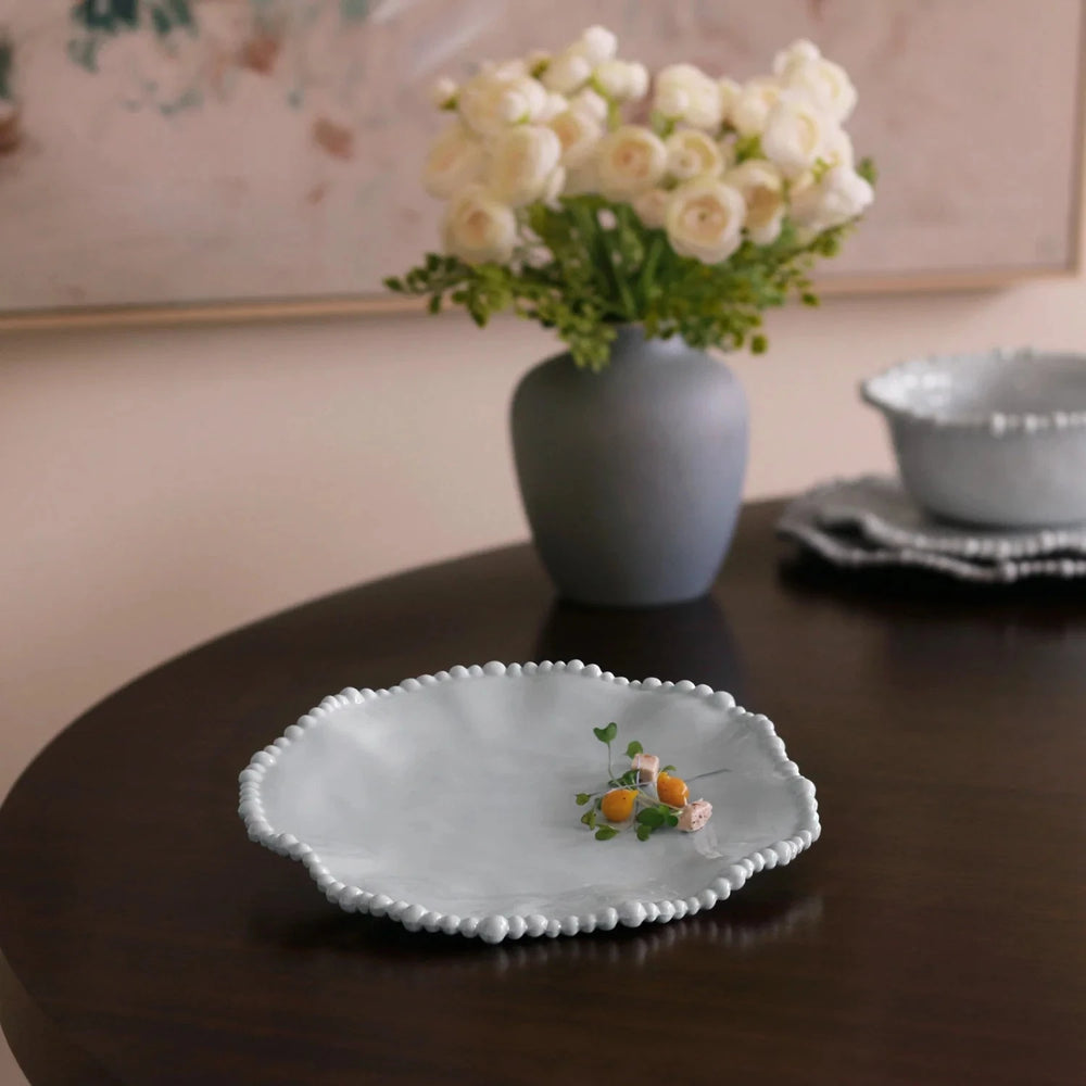 VIDA Alegria Salad Plate Set of 4 - Dusty Blue Serving Plate Beatriz Ball 