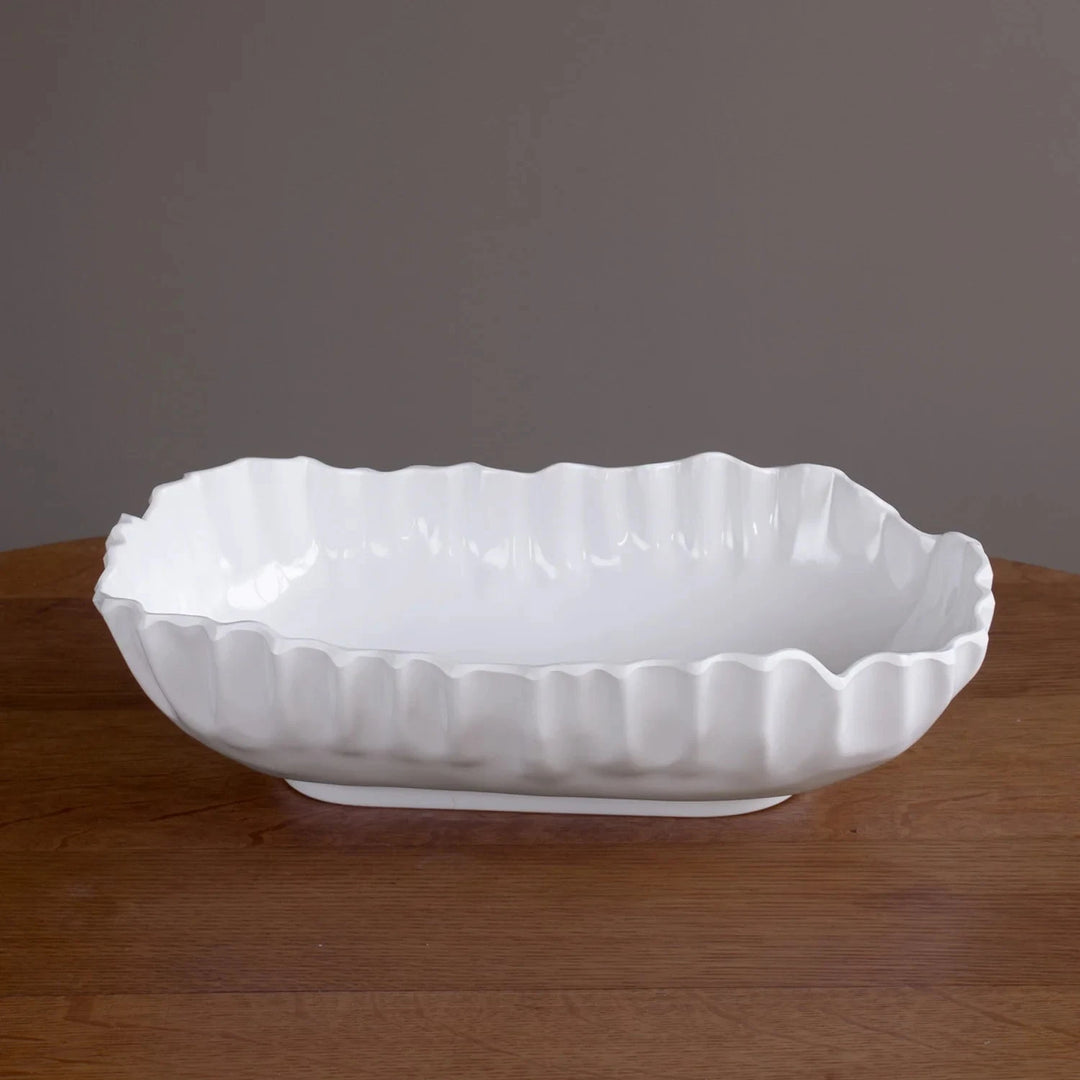 VIDA Bloom Pinched Large Oval Bowl Decorative Bowl Beatriz Ball 