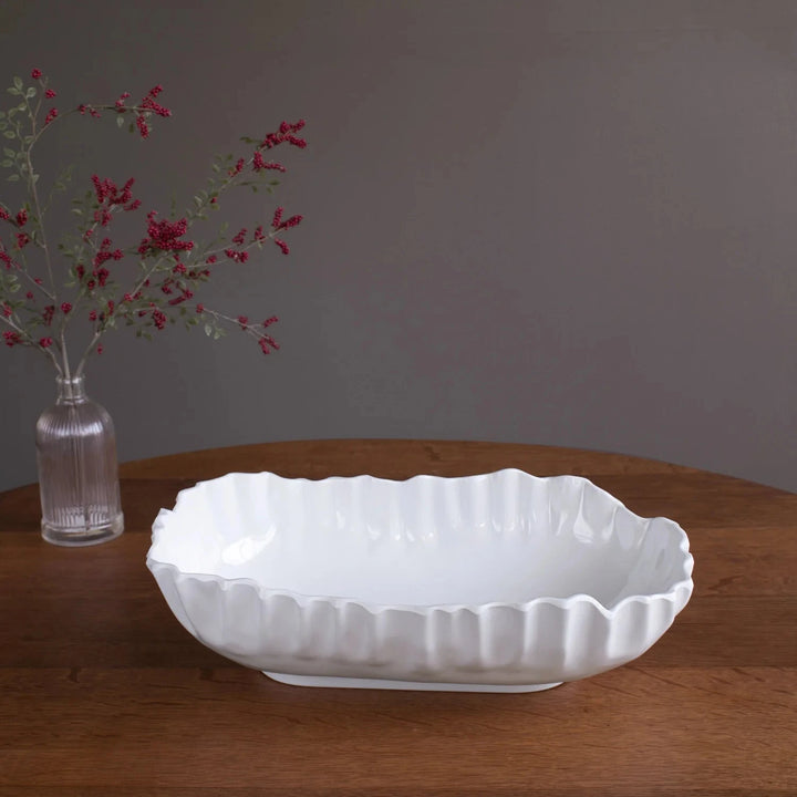 VIDA Bloom Pinched Large Oval Bowl Decorative Bowl Beatriz Ball 
