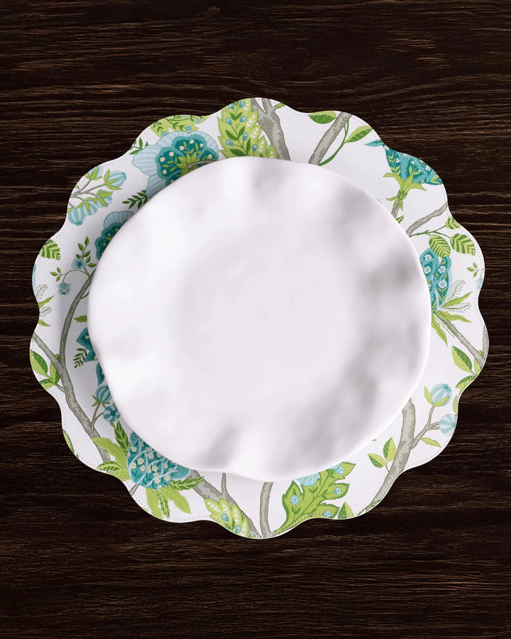 VIDA Blooms & Branches Reversible Round Placemats - Set of 4 Placemats Beatriz Ball 