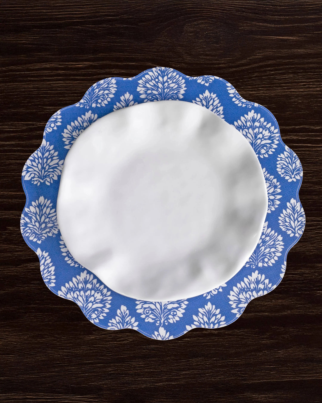 VIDA Chinoiserie Reversible Round Placemats - Set of 4 - Blue Placemats Beatriz Ball 