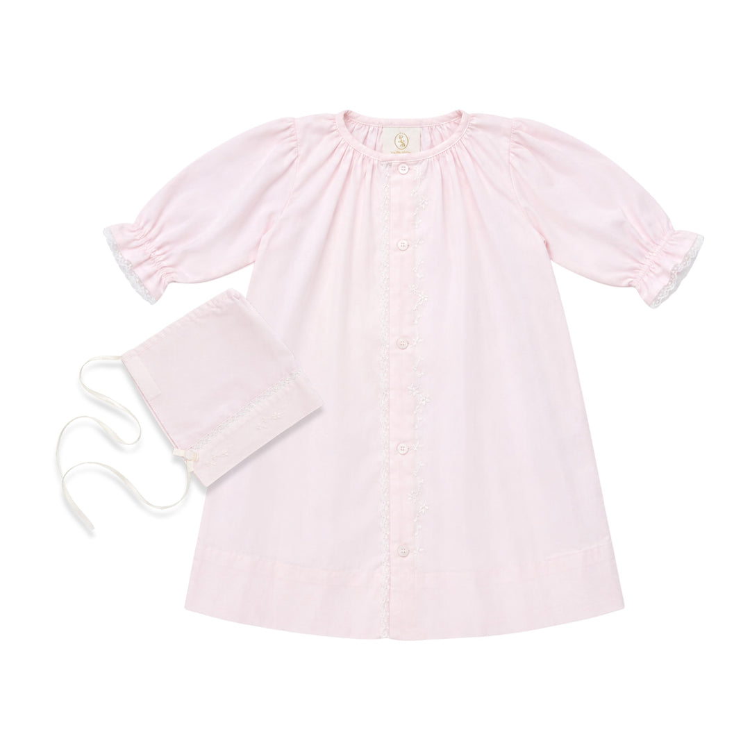Vintage Daygown Set - Blessing Pink Floral Baby Gown Lullaby Set 