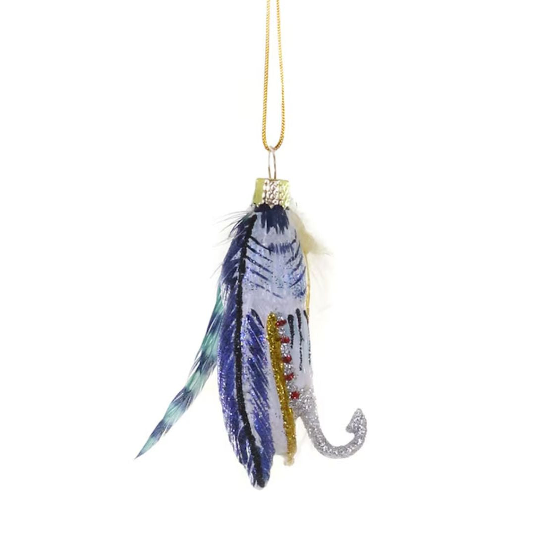 Vintage Fishing Flies Ornament Christmas Ornament Cody Foster Blue 