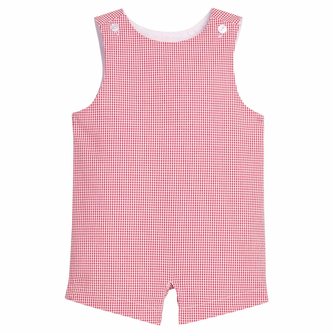 Vintage John John - Red Seersucker Gingham Boy Jon Jon Little English 