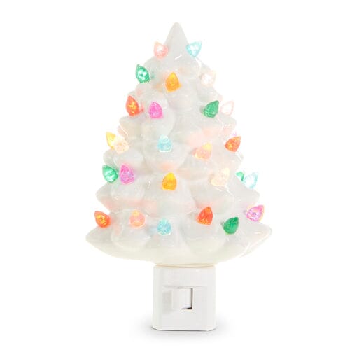 Vintage Tree Night Light - White ornament RAZ 