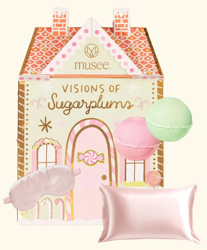 Visions Of Sugarplum Bath Balm, Pillowcase & Eye Mask Set Bath Bomb Musee 