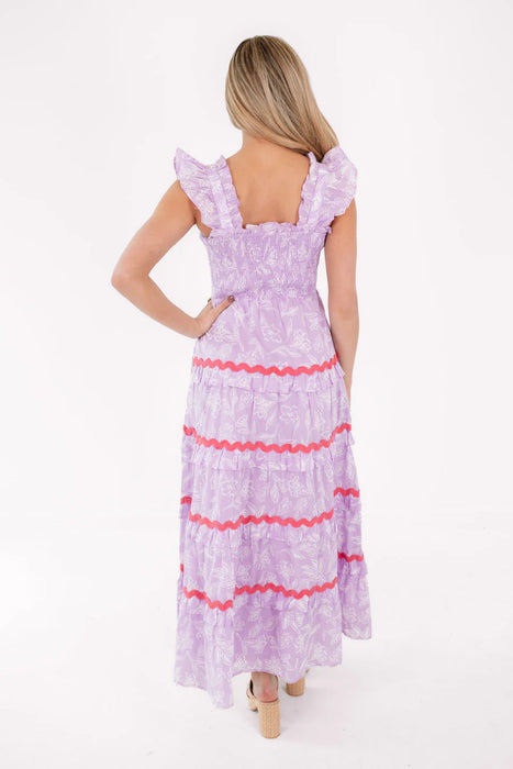 Vivian Tiered Ric Rac Midi Dress Womens Dress J Marie Collections 