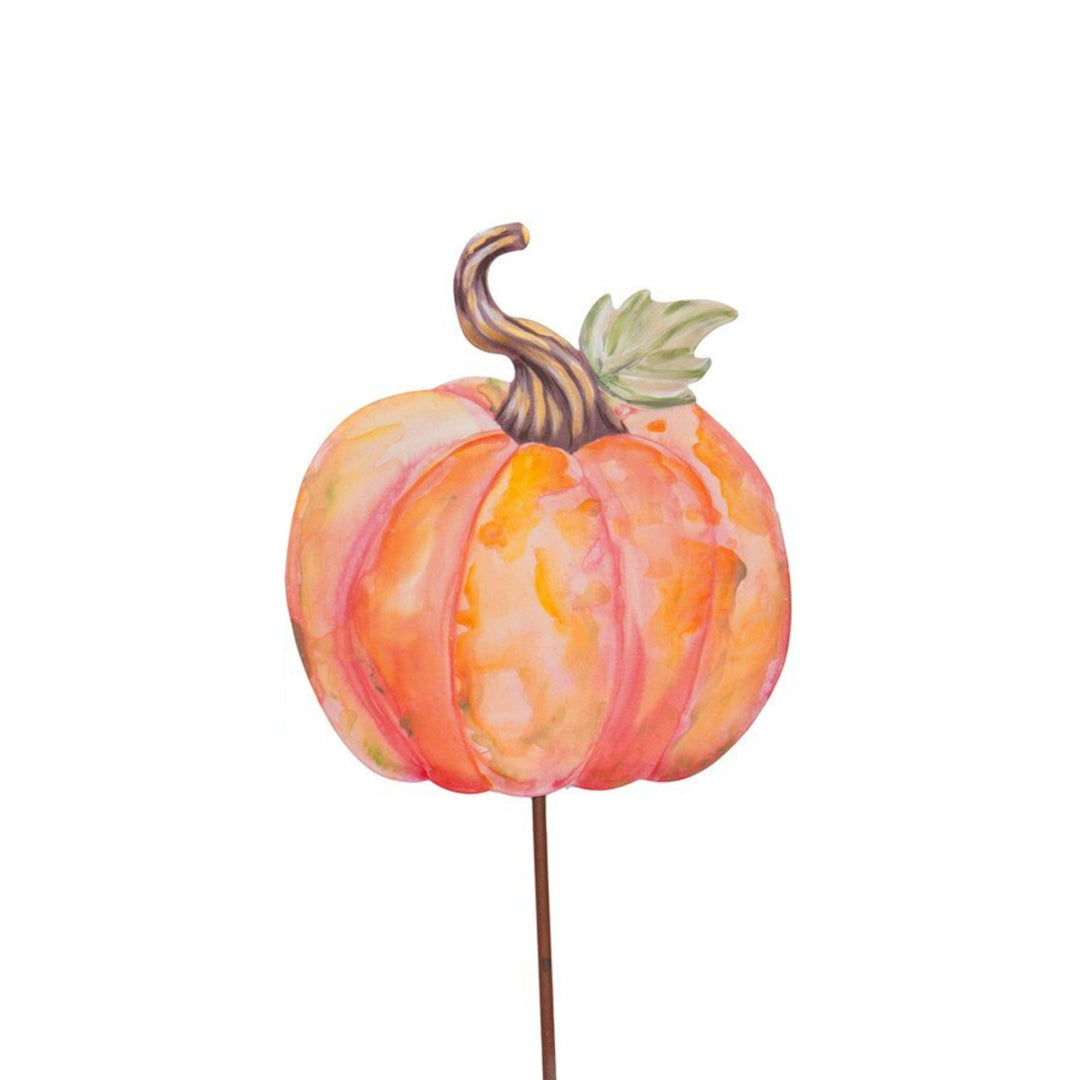 Water Color Pumpkin Stakes Fall Decor Round Top Collection 