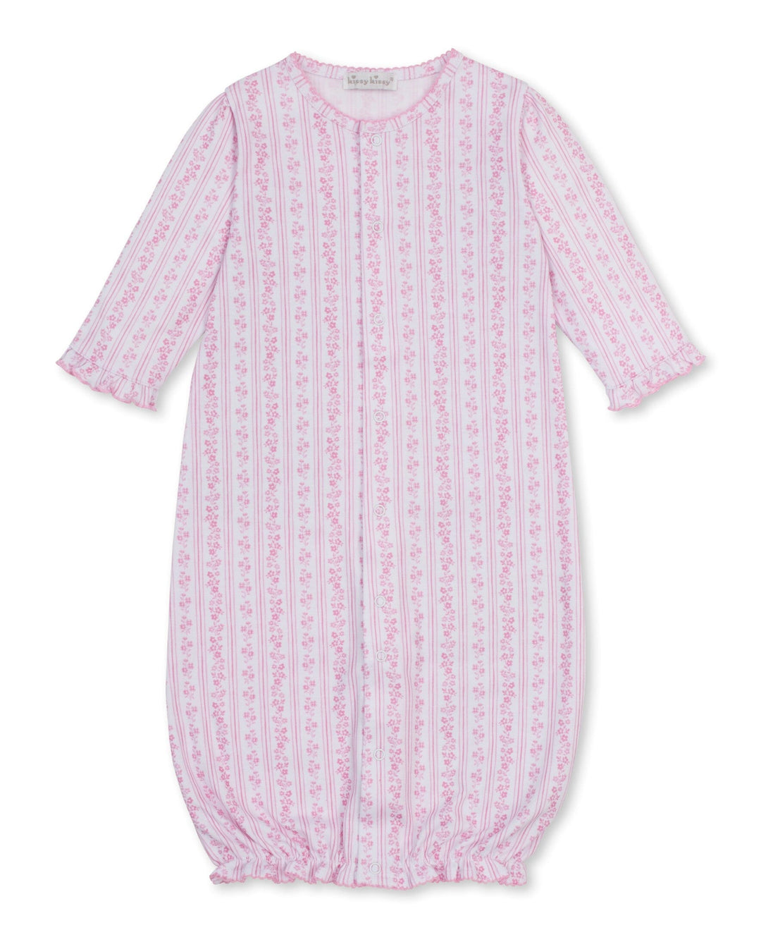 Watercolor Floral Stripes Converter Gown Girl Gown Kissy Kissy 