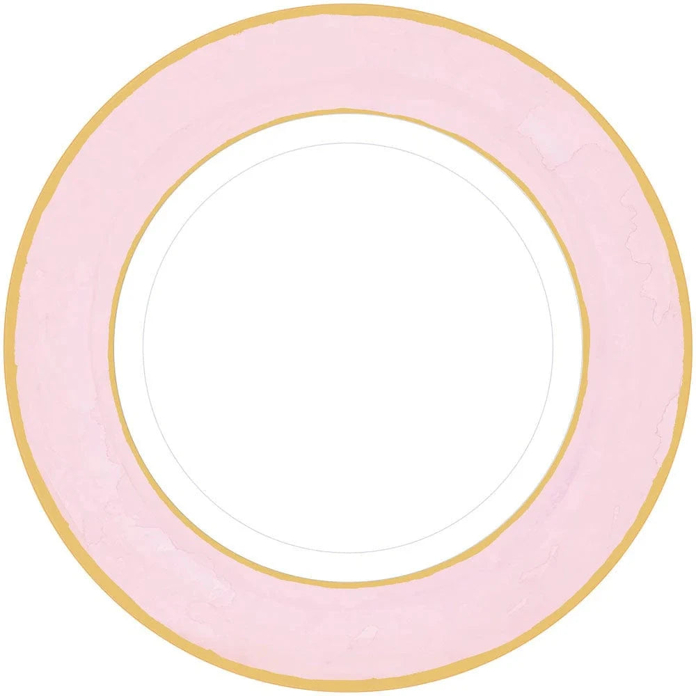 Watercolor Petal Pink Paper Dinner Plates - Set of 8 Paper Plates Caspari 