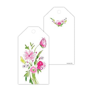 Watercolor Pink Floral Gift Tags Gift Tags & Labels Rosanne Beck 