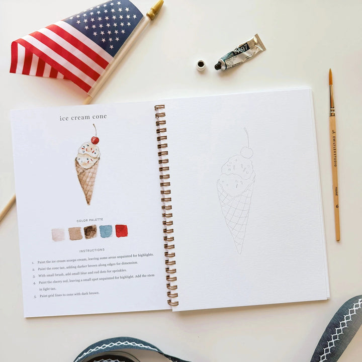 Watercolor Workbook - Americana Toy Craft Kits Emily Lex Studio 