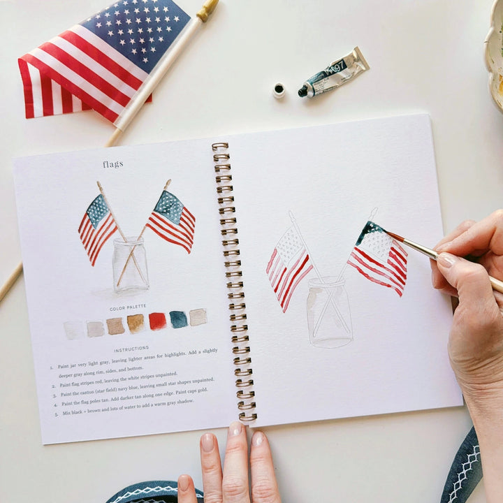 Watercolor Workbook - Americana Toy Craft Kits Emily Lex Studio 