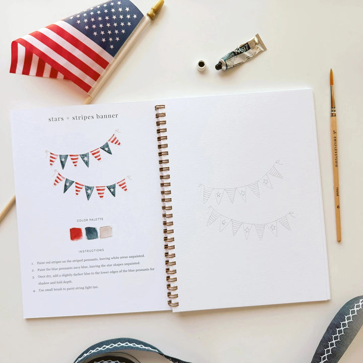 Watercolor Workbook - Americana Toy Craft Kits Emily Lex Studio 