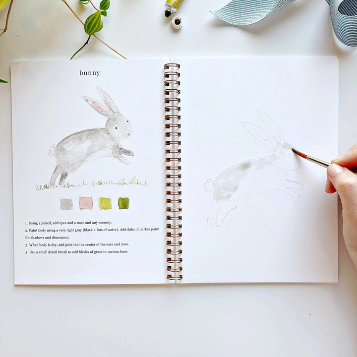 Watercolor Workbook - Animals Toy Craft Kits Emily Lex Studio 