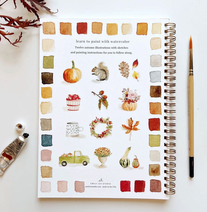 Watercolor Workbook - Autumn Toy Craft Kits Emily Lex Studio 
