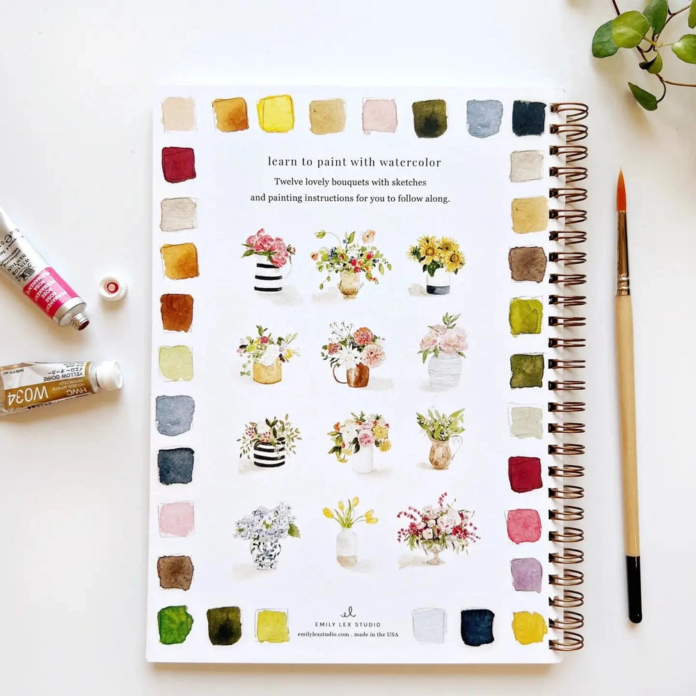 Watercolor Workbook - Bouquets Toy Craft Kits Emily Lex Studio 