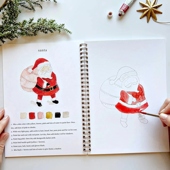 Watercolor Workbook - Christmas Toy Craft Kits Emily Lex Studio 