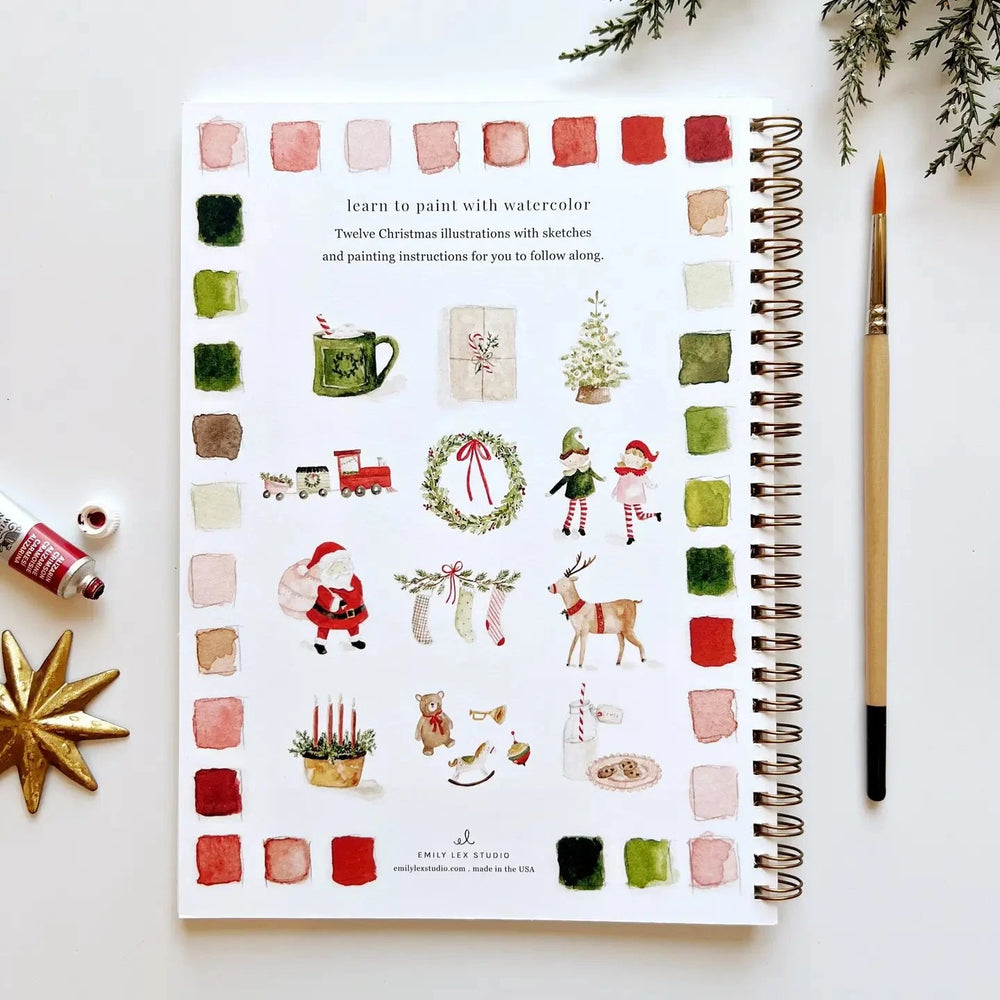 Watercolor Workbook - Christmas Toy Craft Kits Emily Lex Studio 