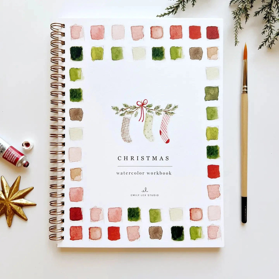 Watercolor Workbook - Christmas Toy Craft Kits Emily Lex Studio 