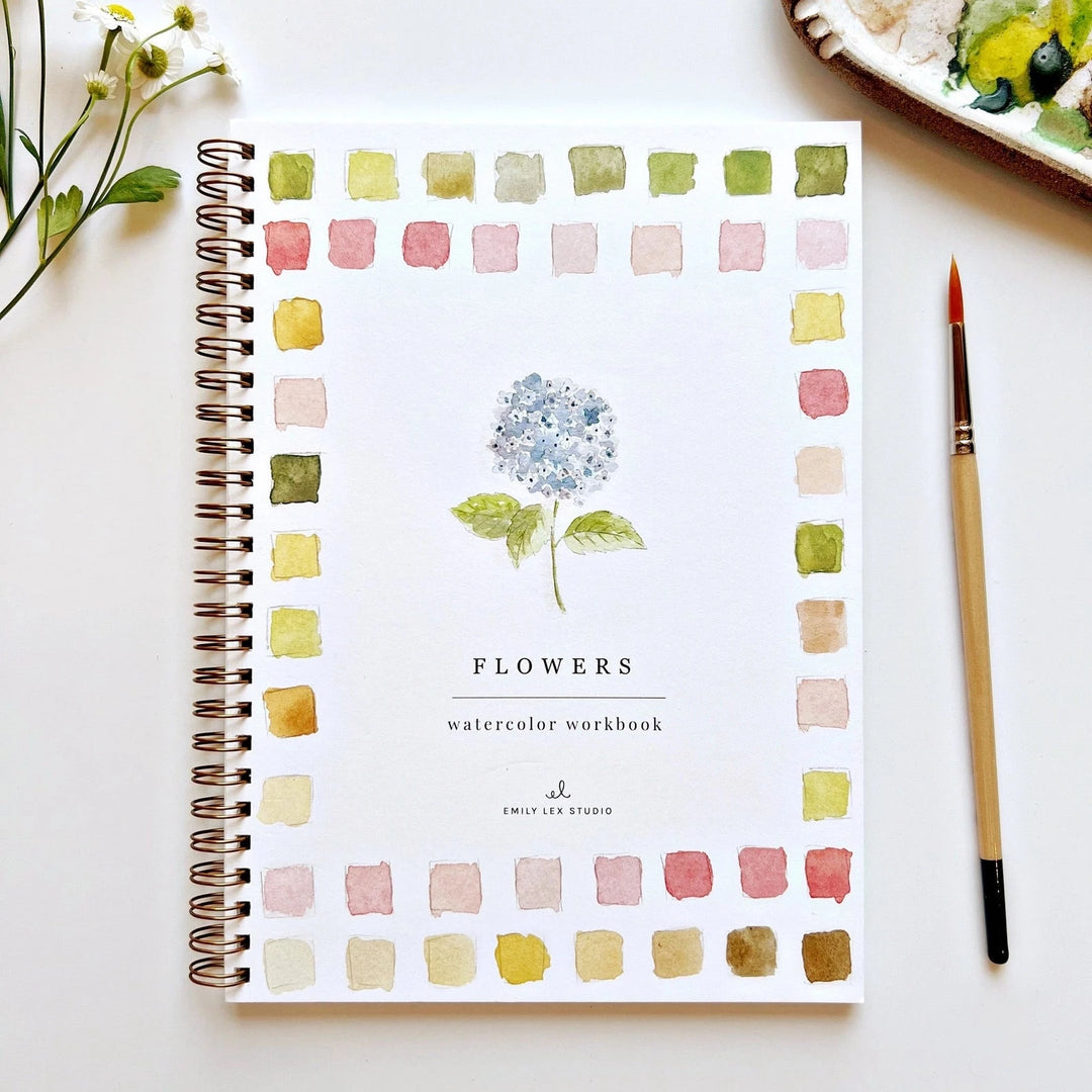 Watercolor Workbook - Flowers Toy Craft Kits Emily Lex Studio 