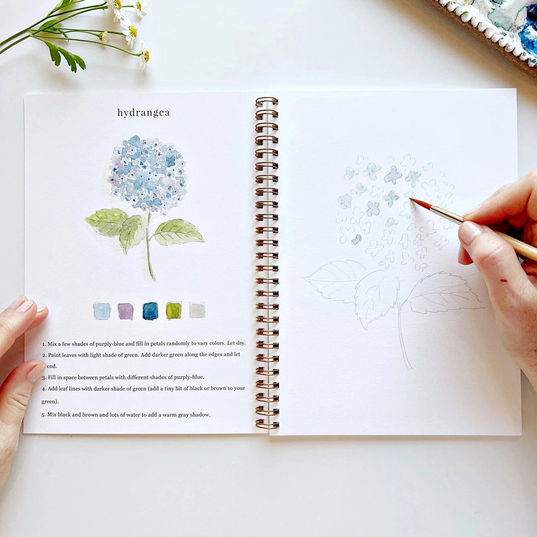 Watercolor Workbook - Flowers Toy Craft Kits Emily Lex Studio 