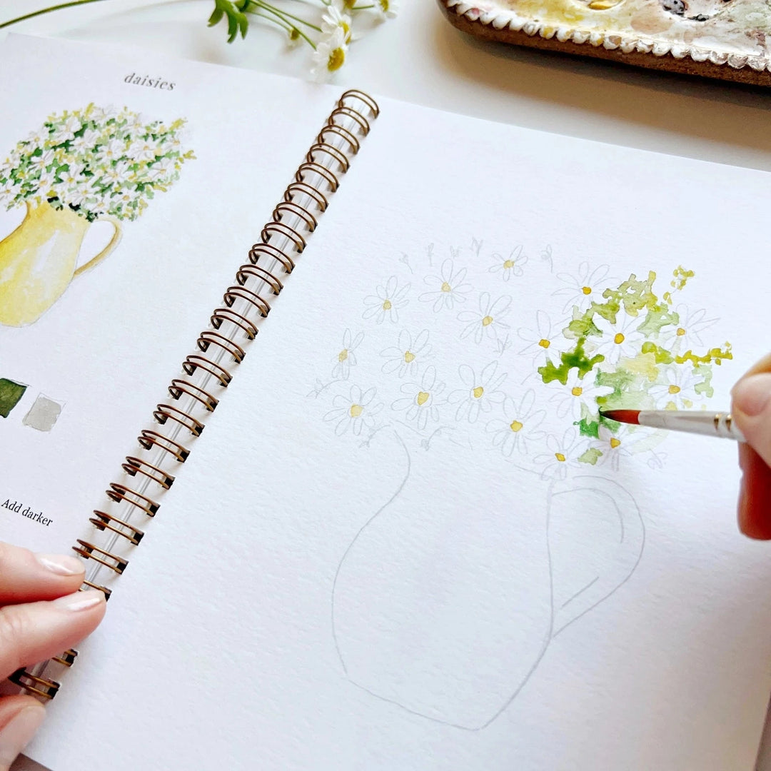 Watercolor Workbook - Flowers Toy Craft Kits Emily Lex Studio 