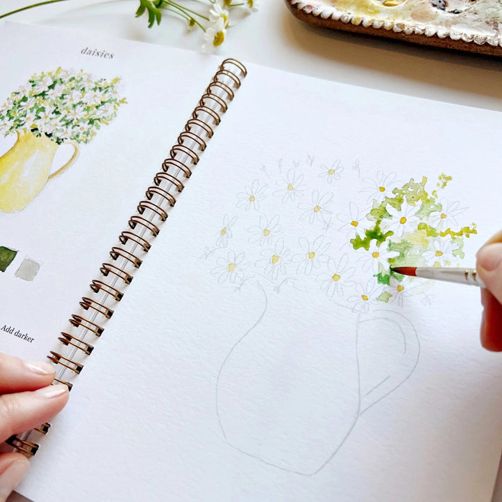 Watercolor Workbook - Flowers Toy Craft Kits Emily Lex Studio 
