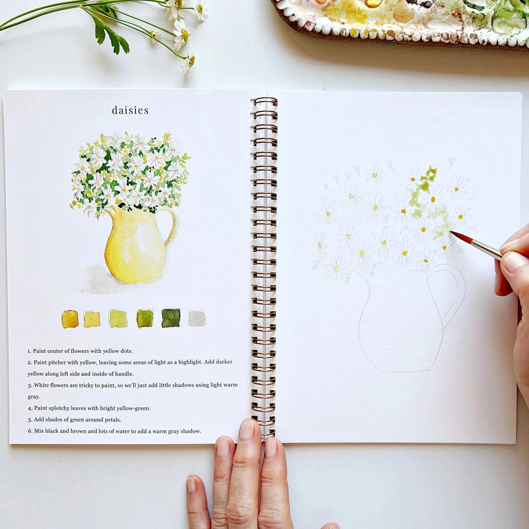 Watercolor Workbook - Flowers Toy Craft Kits Emily Lex Studio 