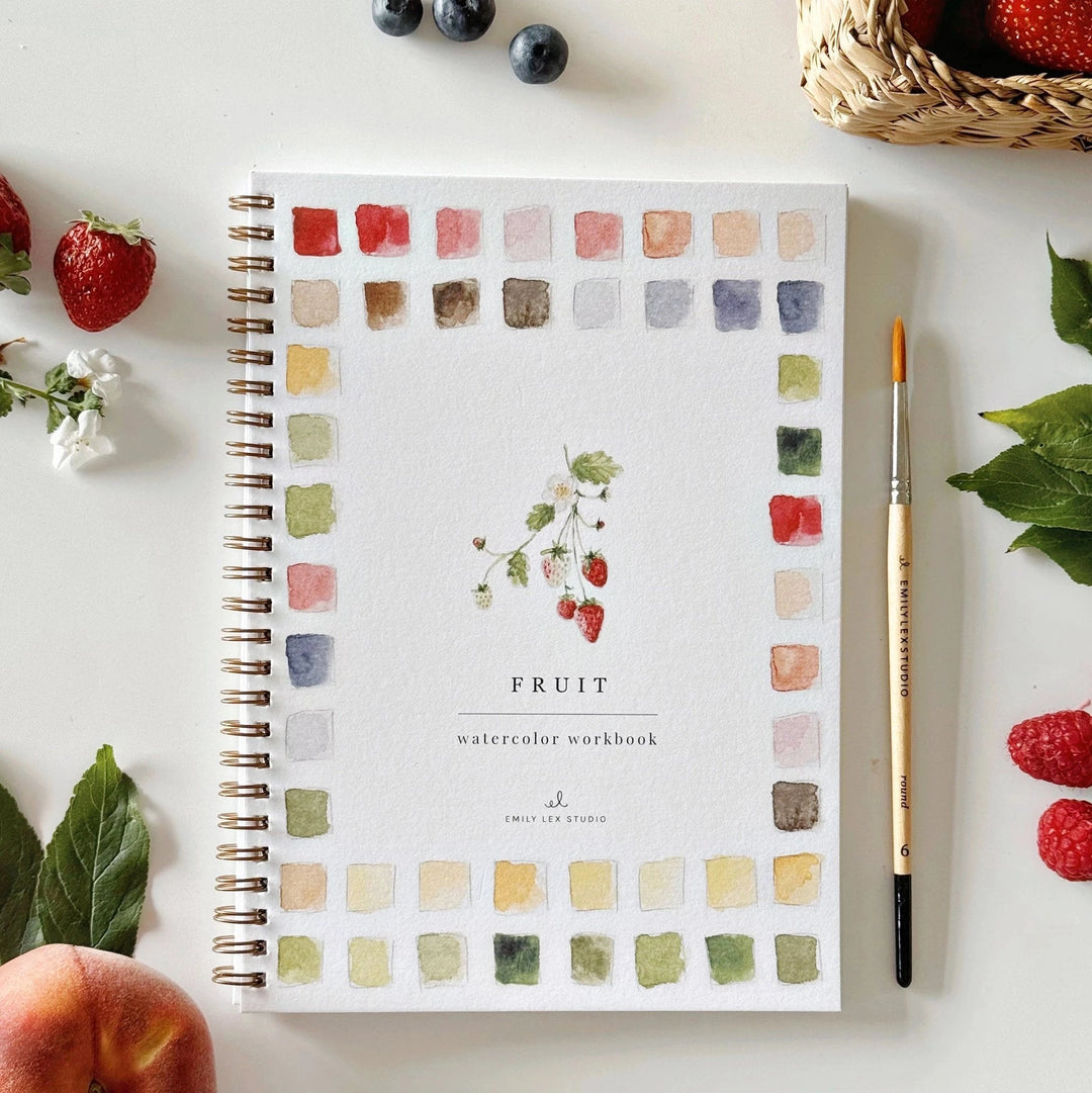 Watercolor Workbook - Fruit Toy Craft Kits Emily Lex Studio 