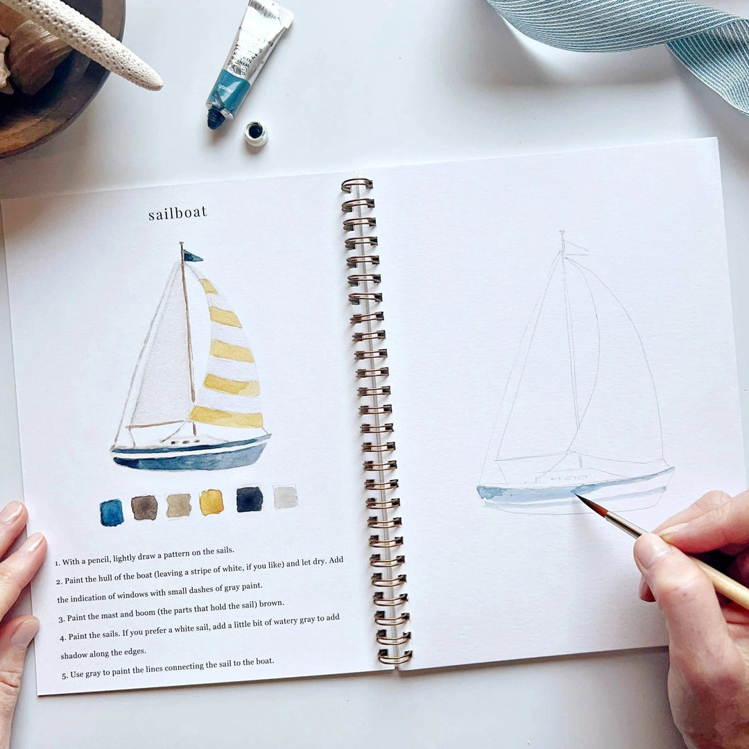 Watercolor Workbook - Seaside Toy Craft Kits Emily Lex Studio 