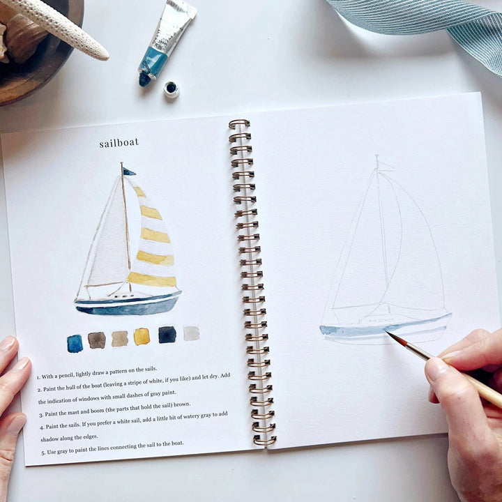Watercolor Workbook - Seaside Toy Craft Kits Emily Lex Studio 