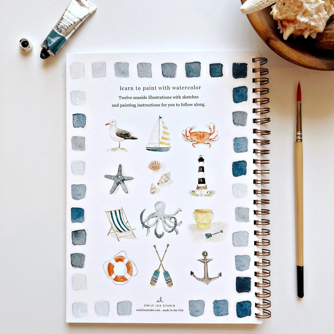 Watercolor Workbook - Seaside Toy Craft Kits Emily Lex Studio 