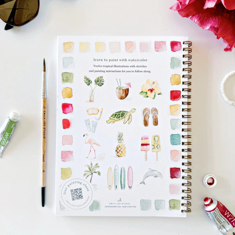 Watercolor Workbook - Tropical Toy Craft Kits Emily Lex Studio 
