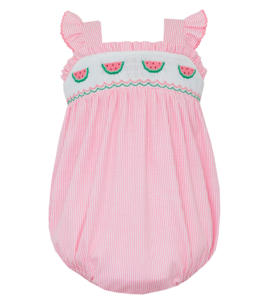 Watermelon Smocked Sunbubble Girl Bubble Petit Bebe 