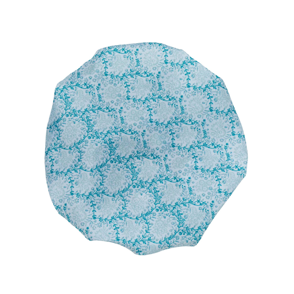 Waterproof Shower Cap shower cap Jacaranda Living Aqua Trellis 