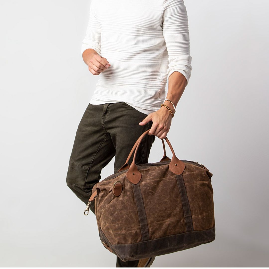Waxed Weekender Duffle Bag CB Station 