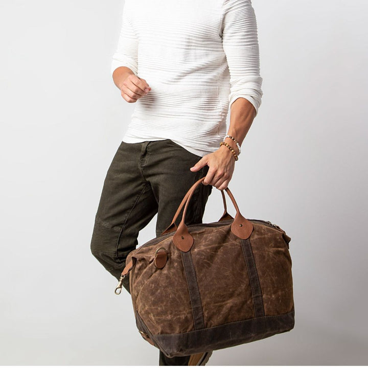 Waxed Weekender Duffle Bag CB Station 